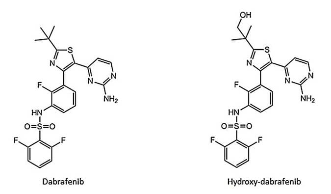 开发并验证新的LC-MS/MS要领，，，，，，用于定量人血浆中达拉非尼及其主要代谢物羟基达拉非尼 (OHD)。。本研究中OHD(纯度>99%)通过BBIN游戏合成